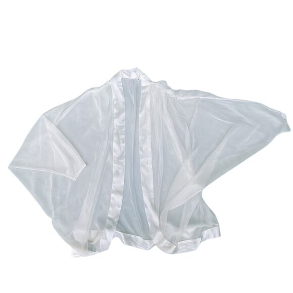 Victoria’s Secret Sheer White Chiffon Kimono Robe Bridal Romantic Feminine 0S - Picture 1 of 6